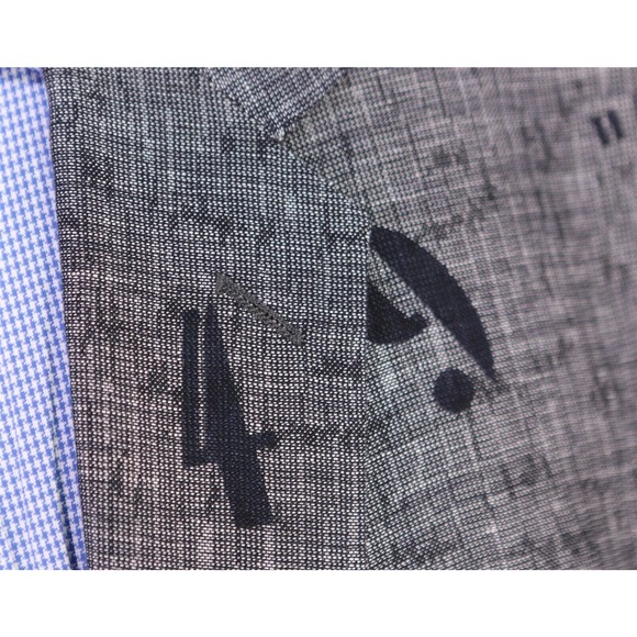 Gianni Versace Vintage 80's-90's Gray Numbers Cotton-Linen Oversize Blazer 40-42 - Picture 4 of 10